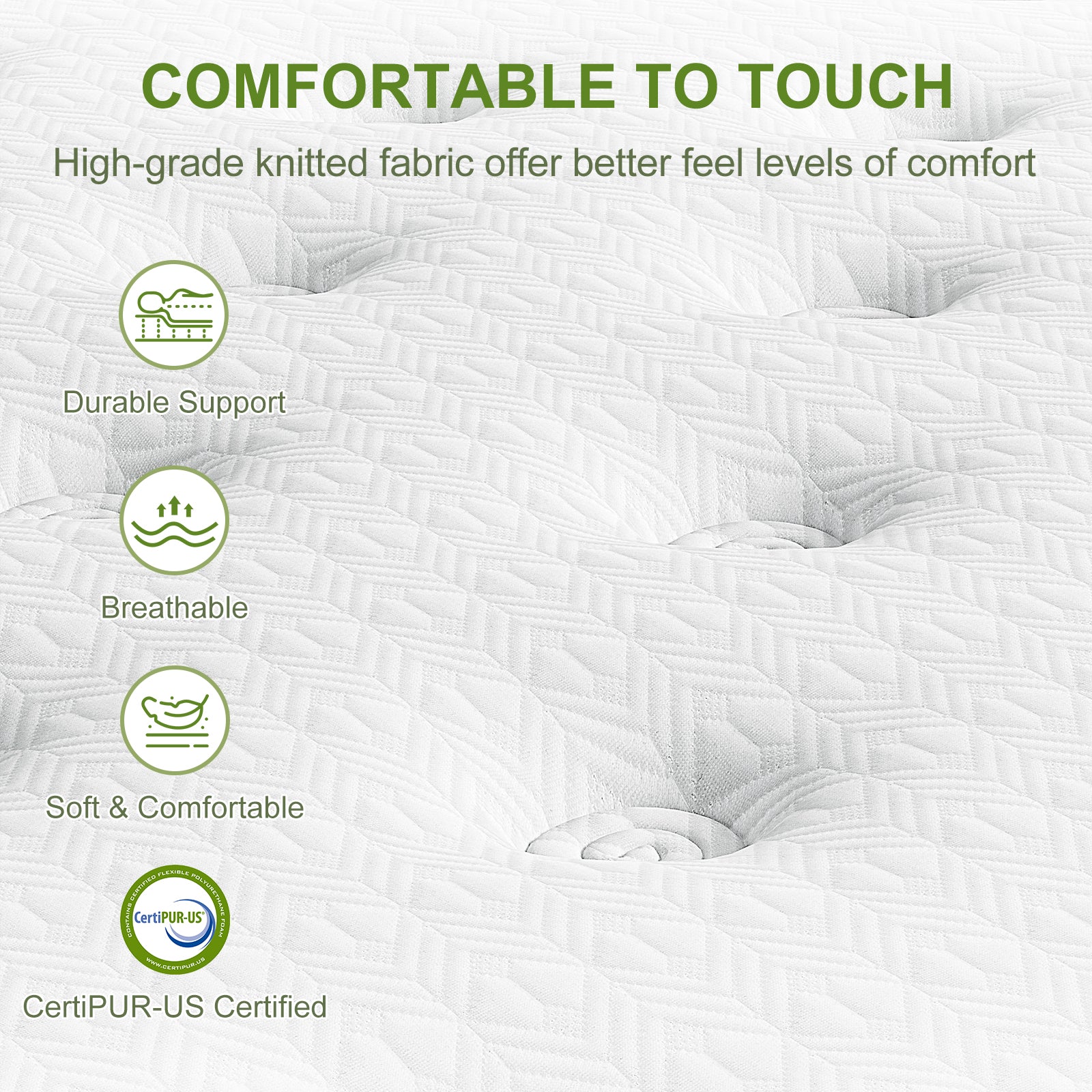 Artiss King Single Bed Set with BedStory Hybrid Mattress Upholstered Platform White Boucle Fabric