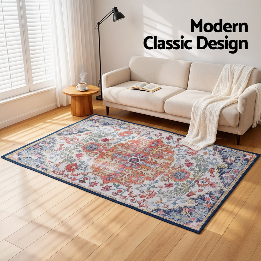 Artiss Floor Rug 120X170cm Large Washable Geometric Area Rug Modern Carpet Mat