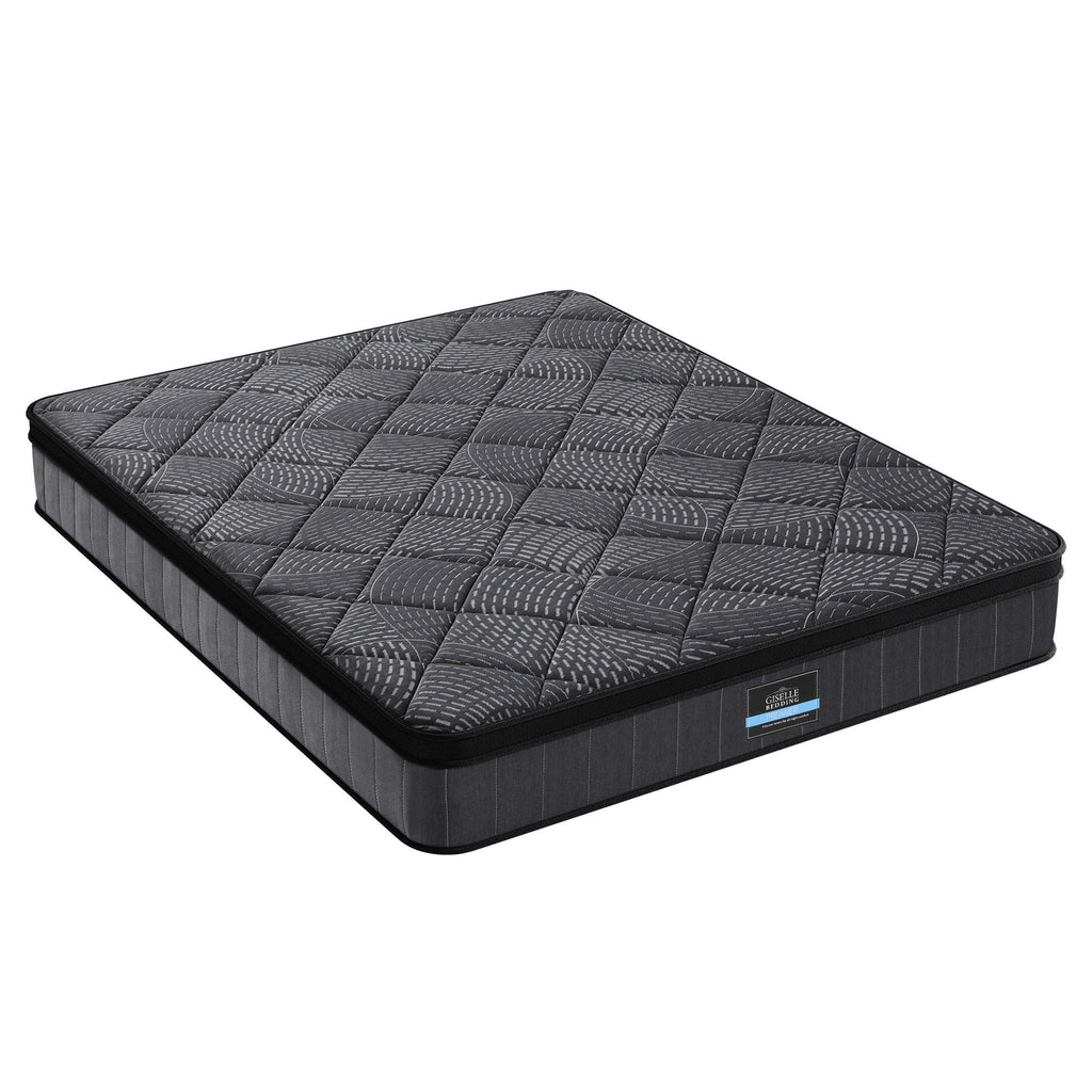 Giselle Bedding Double Mattress 25cm Pocket Spring Latex Euro Top Medium Firm Bed