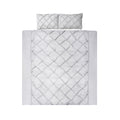 Giselle Bedding Quilt Cover Set Diamond Pinch Grey Queen