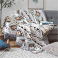 Sofa Blanket With Tassel, Couch Throws, Knitted Blanket, Aztec Ethnic Style Blanket, For Home, Office, Travel, Camping.