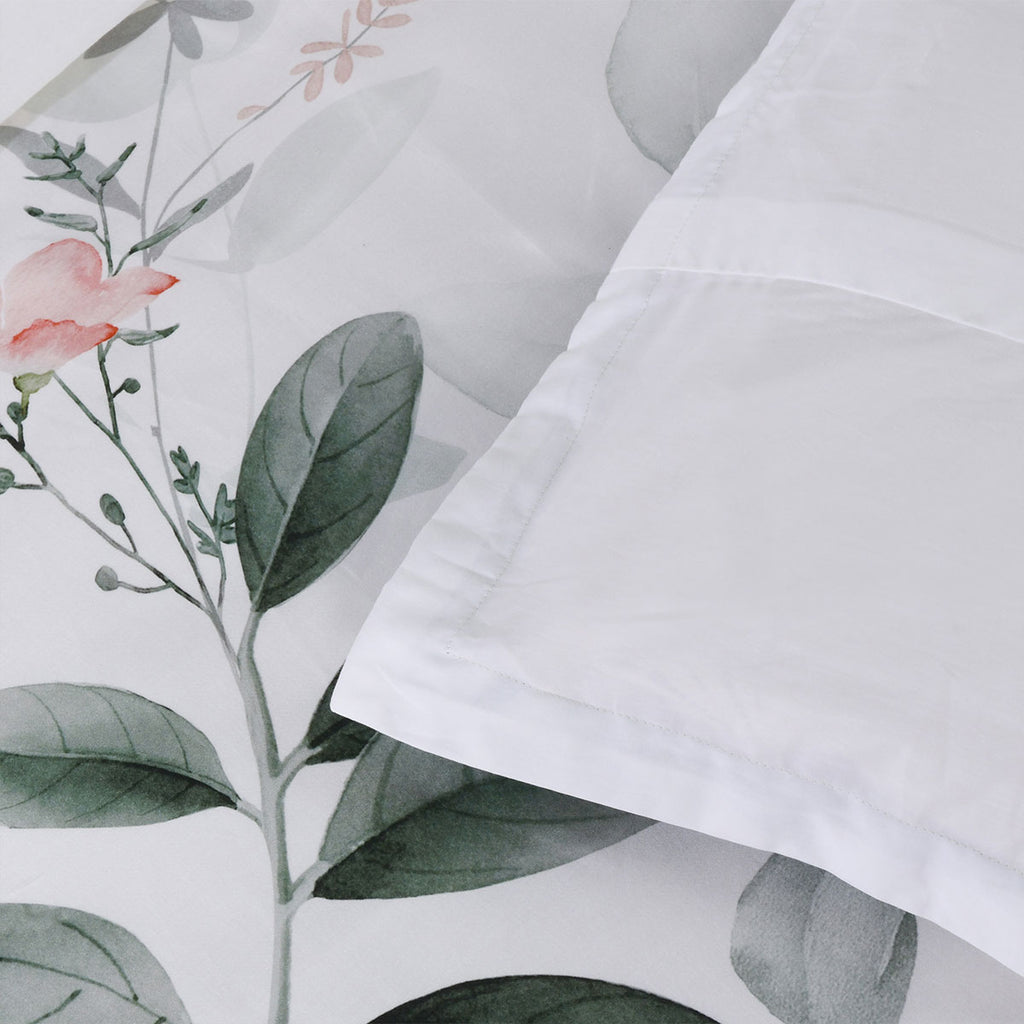 Bianca Wellingrove White Cotton Sateen Quilt Cover Set Super King