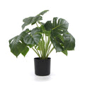 Dense Potted Artificial Monstera Deliciosa Plant With Real Touch Leaves 50cm