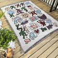 2pcs pack set 180*230cm Bohemian Picnic Blanket, Waterproof Camping Blanket, Outdoor Rug for Camping, Picnic, Beach  